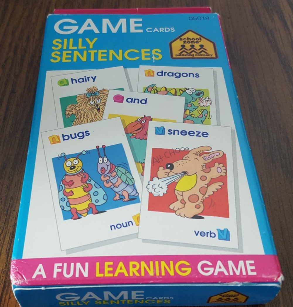 School Zone Silly Sentences Game Cards(1994 School Zone Publishing)